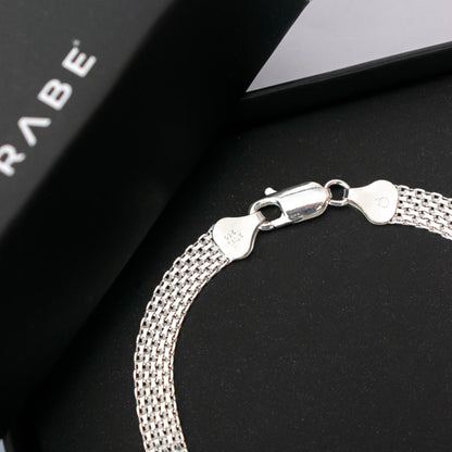 Pulsera Chinesca 6mm Plata Ley 925