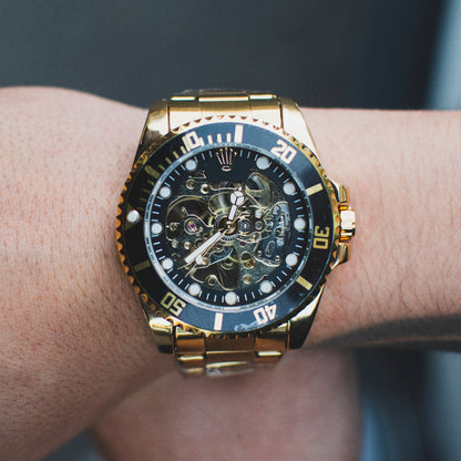 Reloj Tipo Rolex Automático Dorado