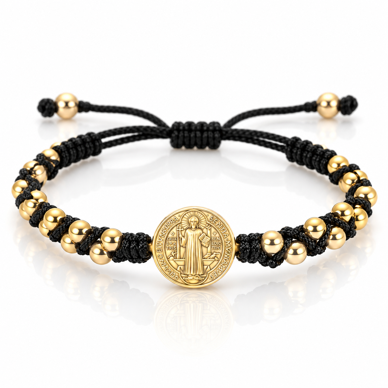Pulsera San Benito Oro Laminado 18K
